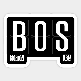 BOS - Boston USA Airport Code Souvenir or Gift Shirt Apparel Sticker